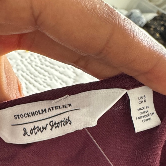 & OTHER STORIES Fitted Strappy Mini Dress size 6 - Picture 5 of 7